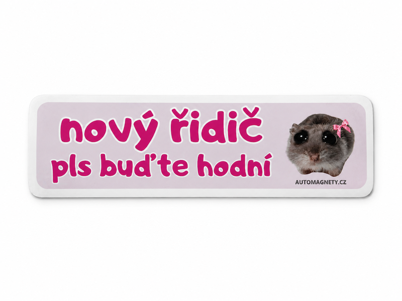 magnet na auto nový řidič